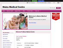 Tablet Screenshot of mainsmedicalcentre.co.uk